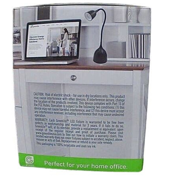 NIB- TWO FLEXIBLE LED DESK LAMPS, 3.5W GREENLITE, 19'' TALL FLEXIBLE - Picture 4 of 5